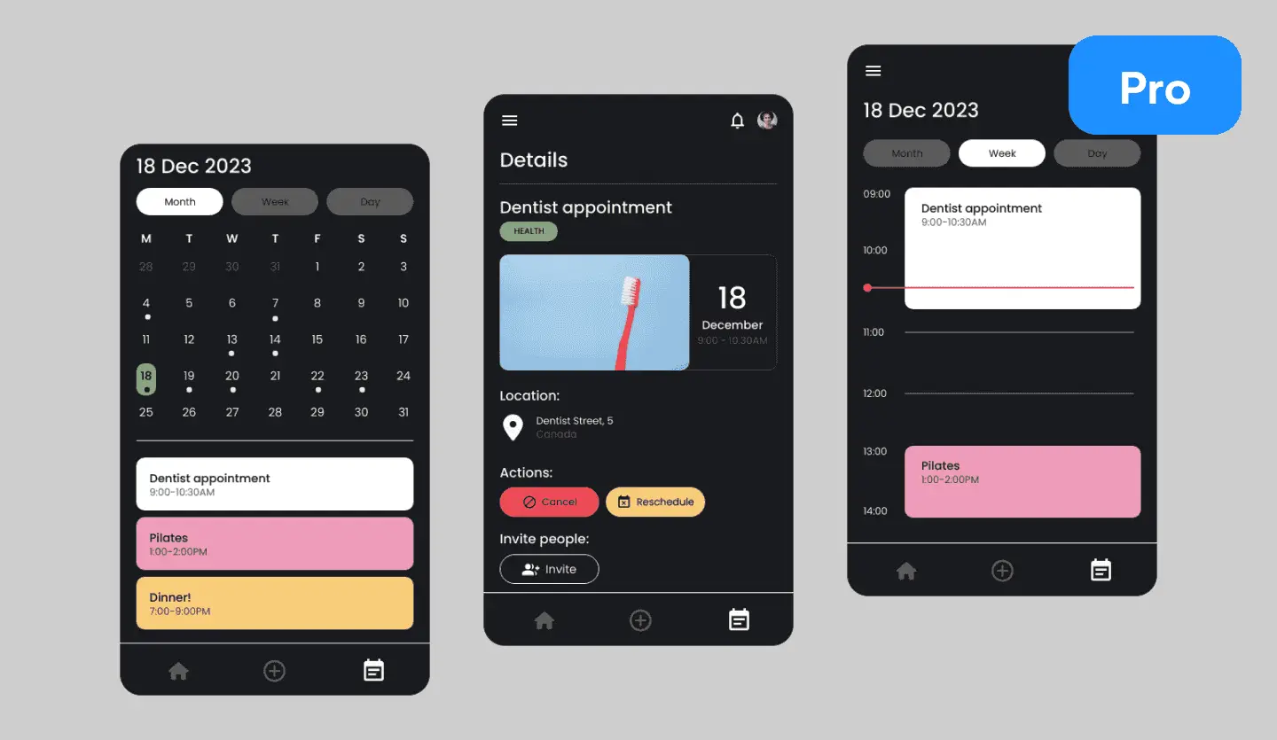 Vista previa de la app